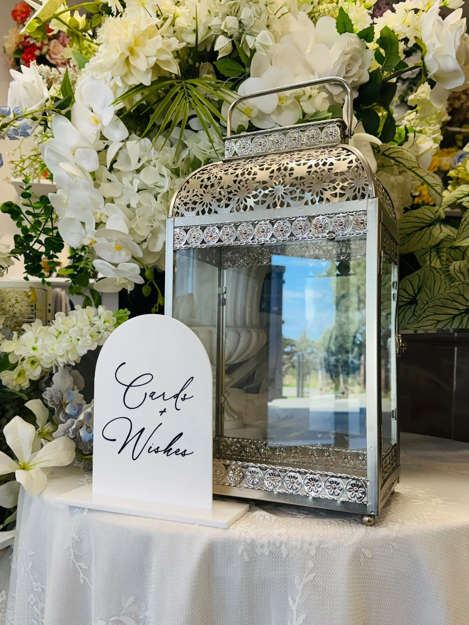 Silver wishing well