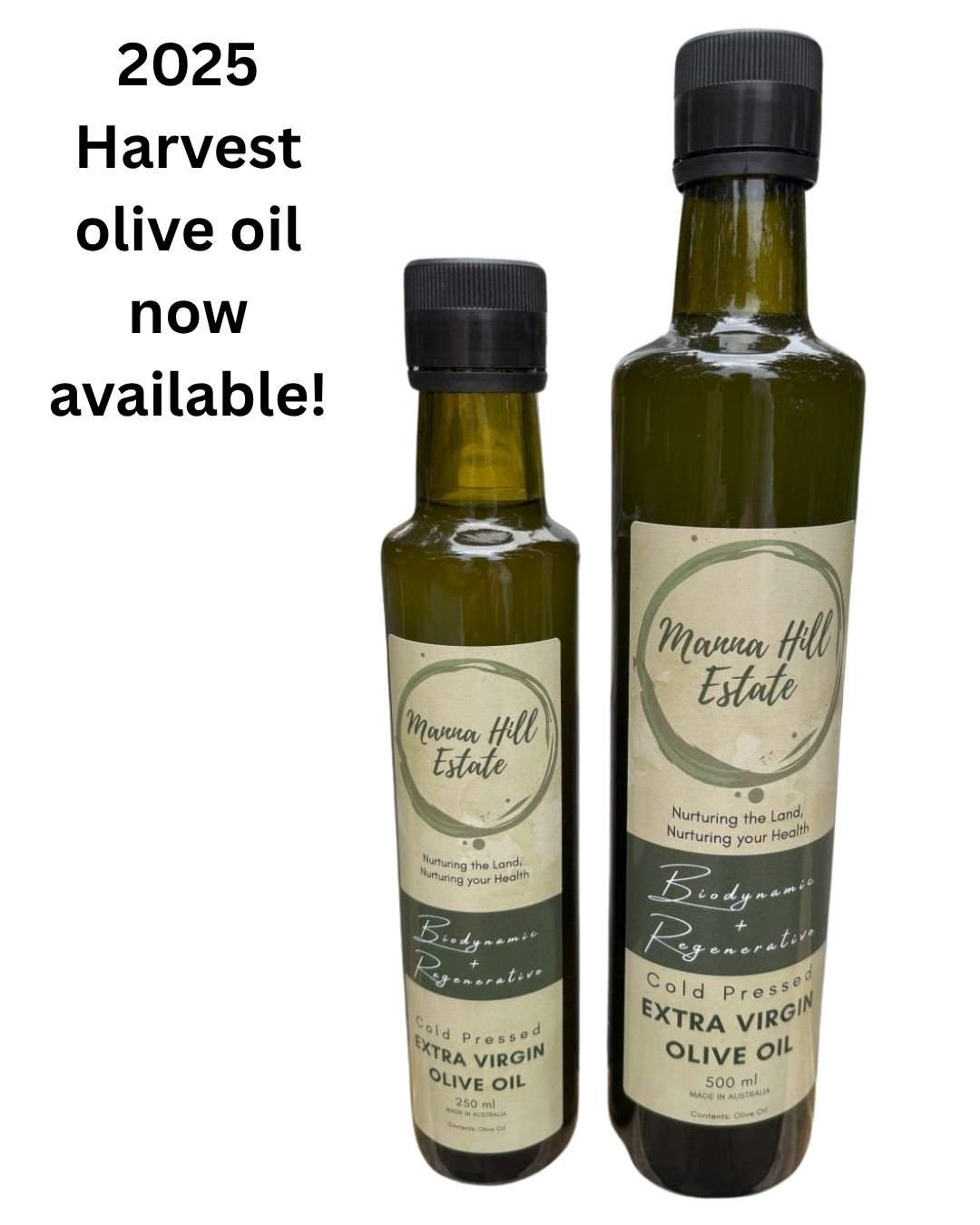 We're back at Ballan Farmers Market this Saturday (14th June) with our amazing 2025 harvest season, certified biodynamic, organic, regenerative, cold pressed, unfiltered, extra virgin olive oil. (And it tastes great too!). This olive oil has come str