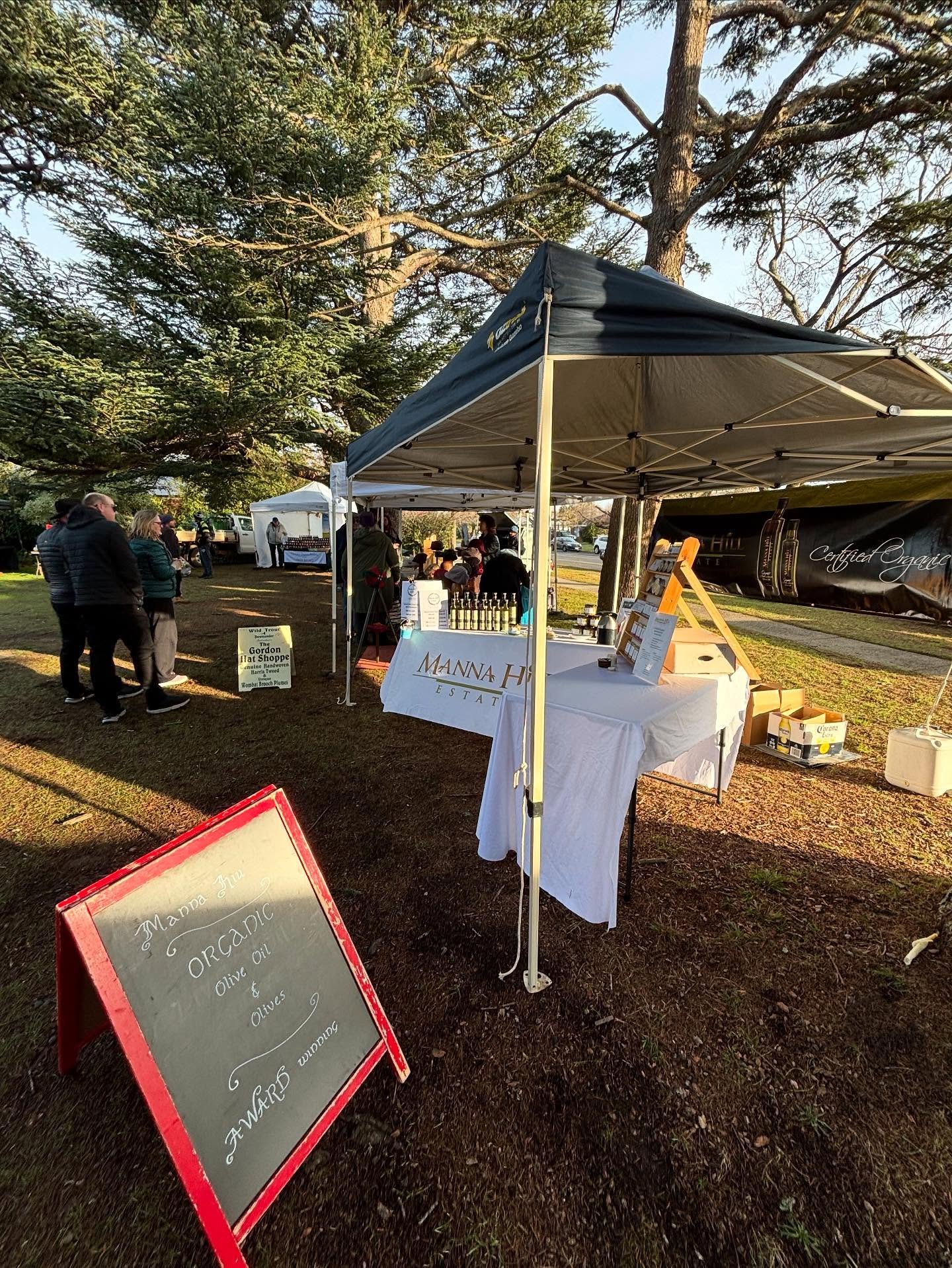 A beautiful sunny winters morning at Ballan Farmers Market this morning. Why not drop in and sample our amazing 2025 harvest olive oil - straight off the press. Can&rsquo;t get fresher than that! Certified organic, biodynamic, regenerative- so just p