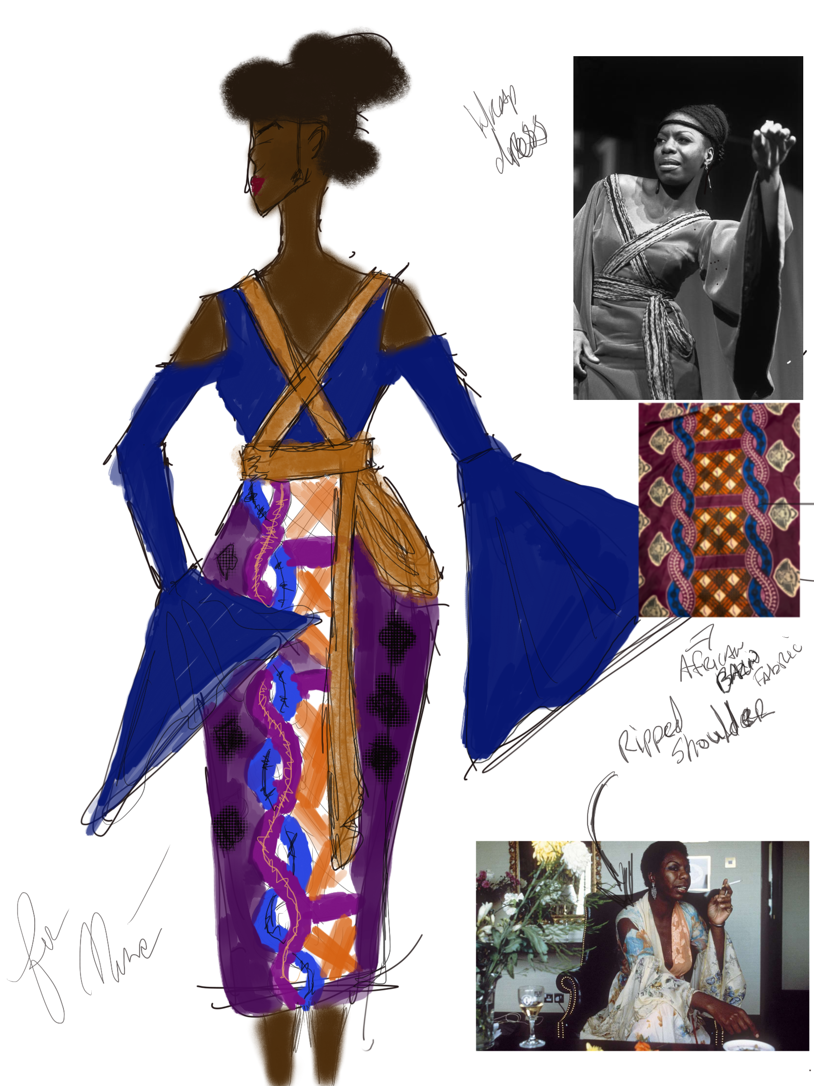 Rendering in Honor of Nina Simone