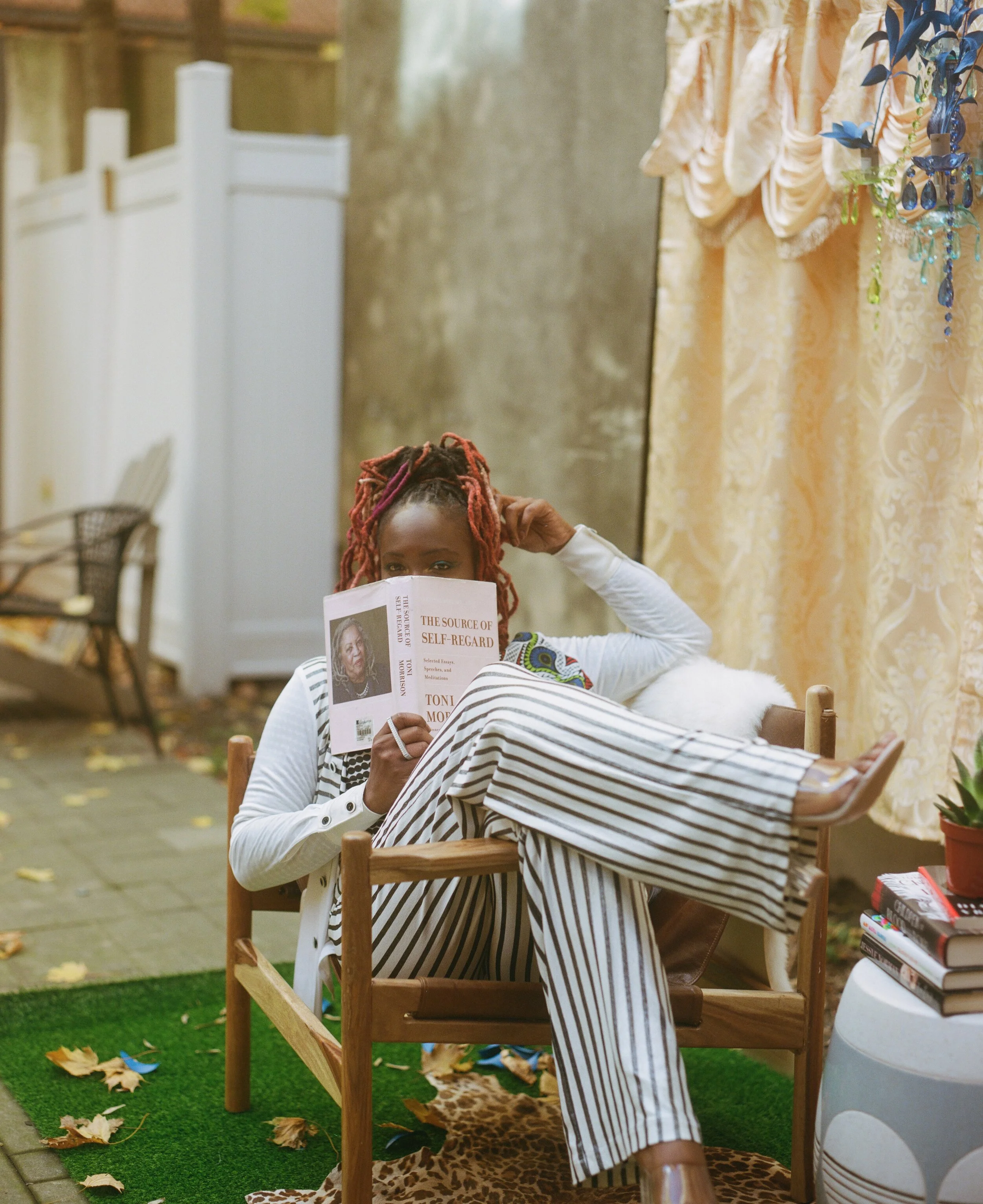 Pant suit designed by Angela M. Fludd, Hair by Jada Israel, Photographer: Ellis Dawson