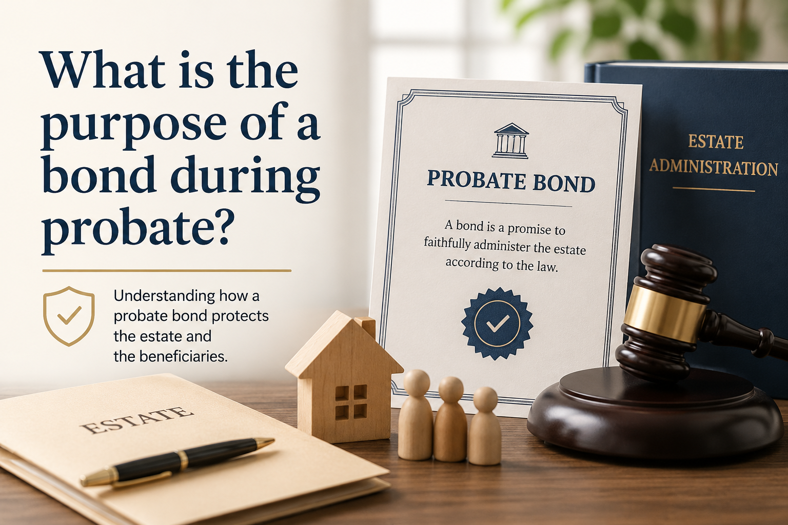 What is the purpose of a bond during probate?