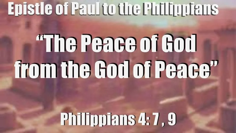 “The Peace of God from the God of Peace”