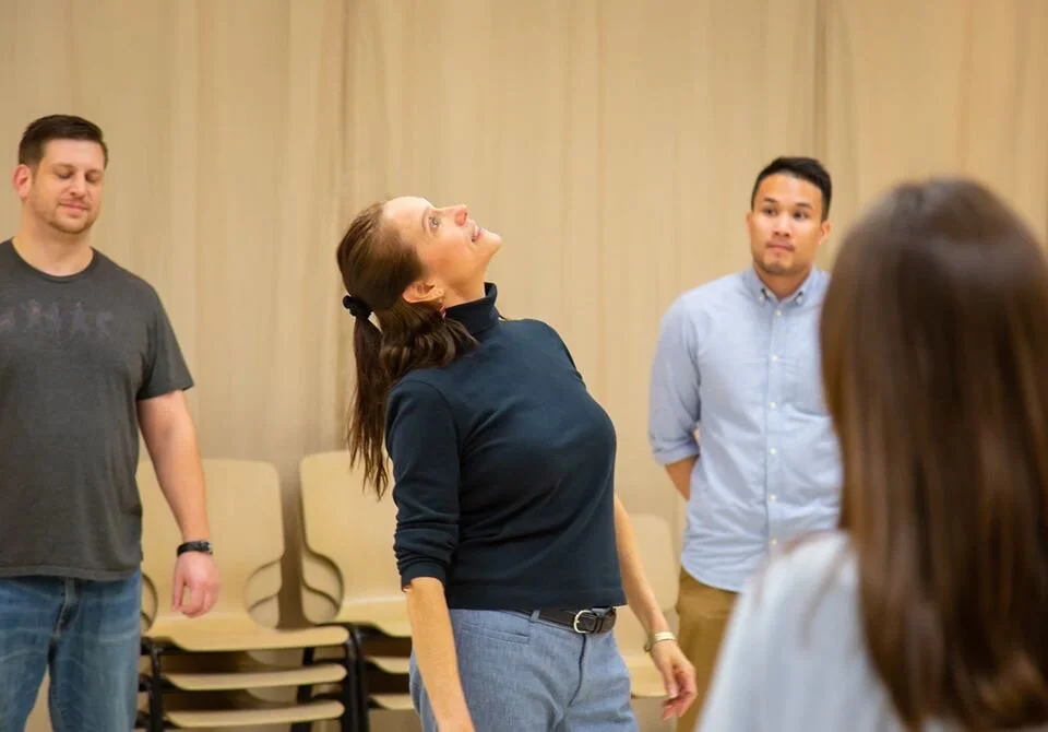 Demonstrating class warmups