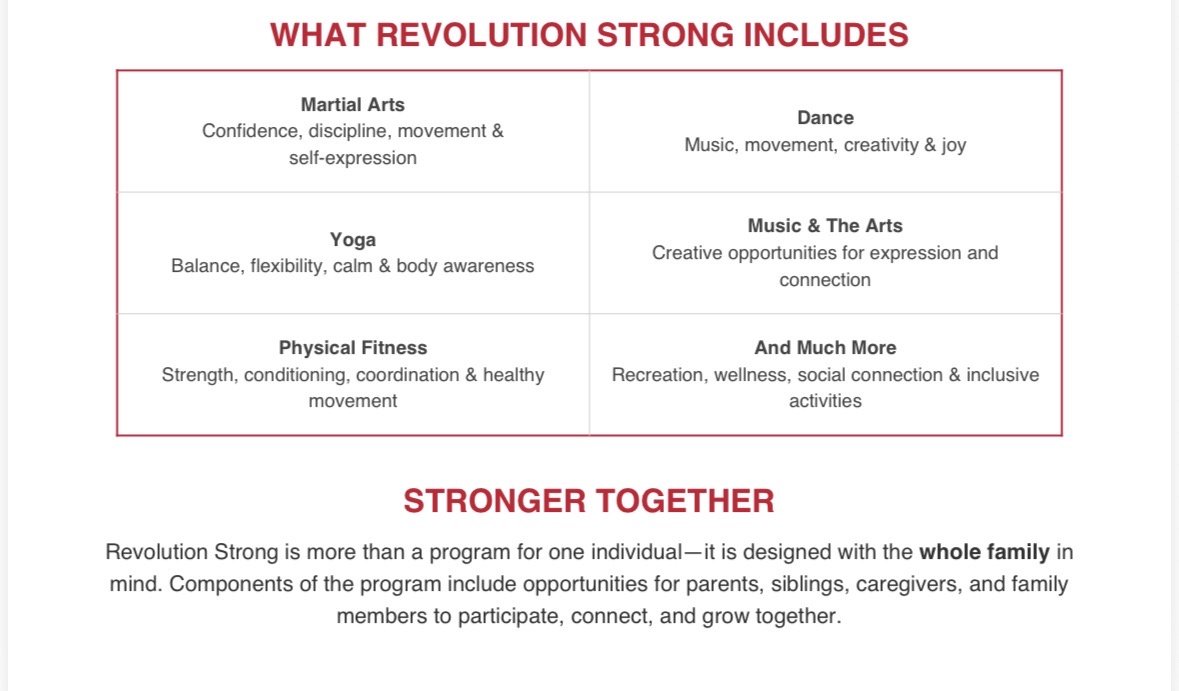 Revolution Strong Special Needs Program Land Park Sacramento Gym 