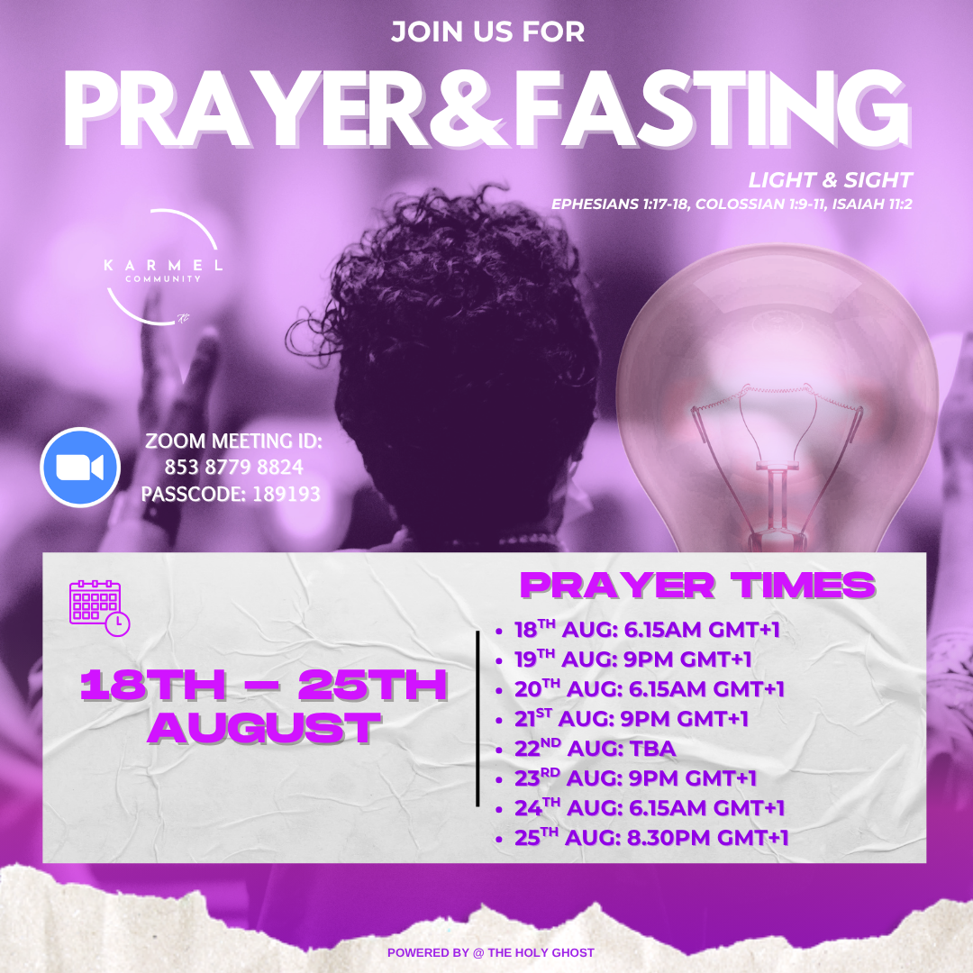 8 Days of Prayer &amp; Fasting