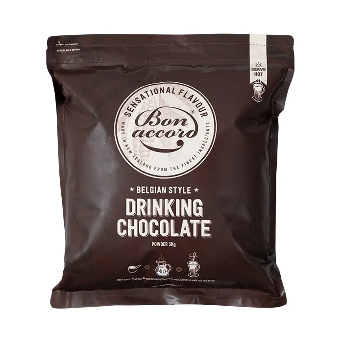 Bon Accord belgian hot chocolate drinking chocolate, made in New Zealand