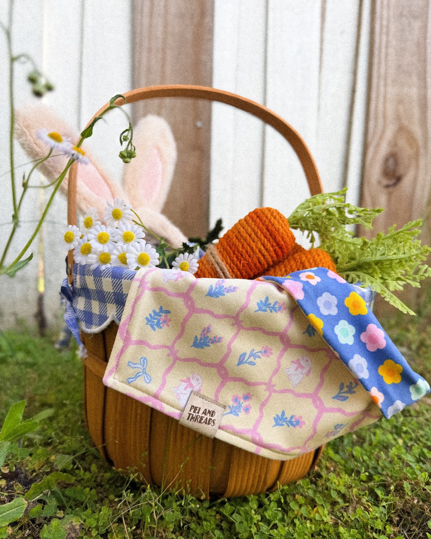 Meet Bunny Blooms 🐰🌸
Perfect for Easter, spring photos, and everything in between.

I have to say, the reverse side colors against Nova&rsquo;s coat is everything 😍

Part of our Bloom &amp; Bright drop, launching Friday at 6PM EST ✨