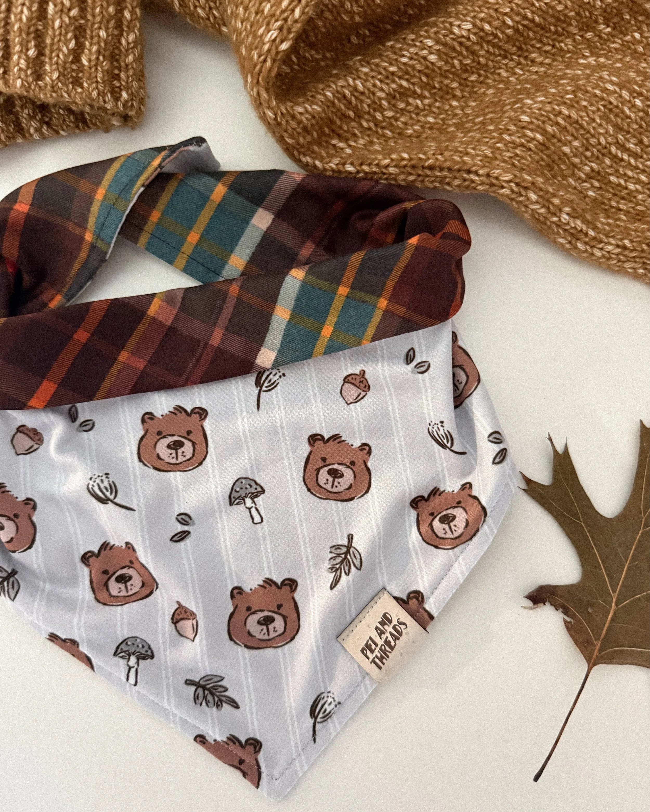 Cozy Cub 🐻🍁

The perfect reversible bandana for all your fall outings! 🍂

Our fall collection will be available online tomorrow, 10/9 at 6PM EST! ✨ Quantities of each bandana will be super limited &mdash; I sold way more than anticipated at Sunday