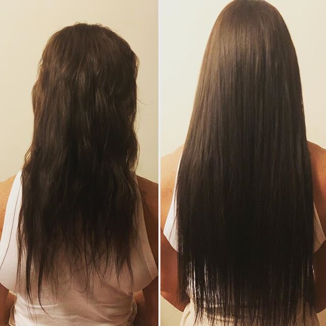 BEFORE/AFTER Full Head Russian Weft Extensions. To Book for your free Consultation CALL or TXT 0426-889-244