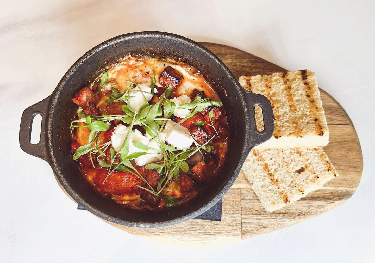 Saturday Shak 🍳 

The Day Ones will remember the Shakshuka we had on one of our very first menus. Well she&rsquo;s made a come back on our new All Day Brunch menu &amp; we&rsquo;ve added Chorizo for those of you who like a bit extra..! 

We&rsquo;ve