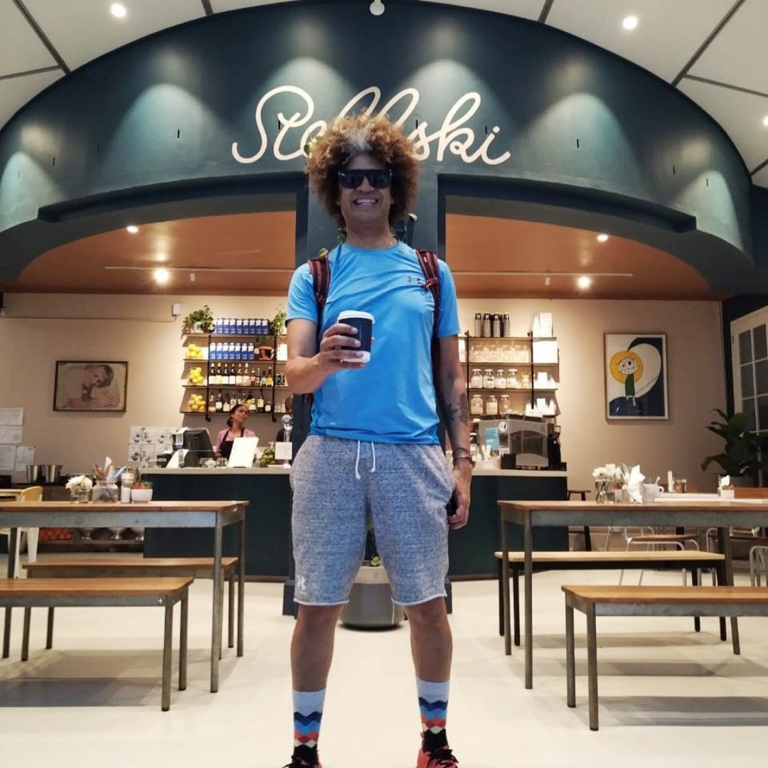 Look who stopped by for a coffee at @stellskicafe in Neighbourgood Bree Street &ndash; the one and only legend, @marc_lottering! ☕️ Always a pleasure to see familiar faces in our vibrant community.

📸: @stellskicafe
.
.
.
.
#neighbourgood #neighbour
