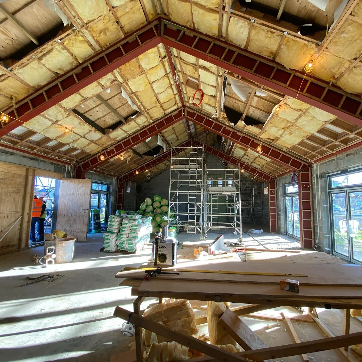 Work on the ceiling and boarding progressing #sthildas #kirkleathamparish #redcar #newchurch #dioceseofyork #churchofengland