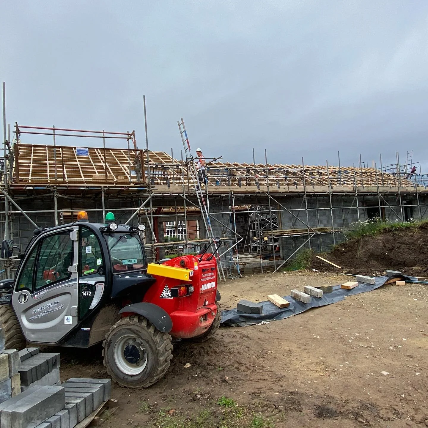 Roof structure almost ready for the metal roof that will go on in a few weeks #sthildas #kirkleathamparish #redcar #newchurch #dioceseofyork #churchofengland