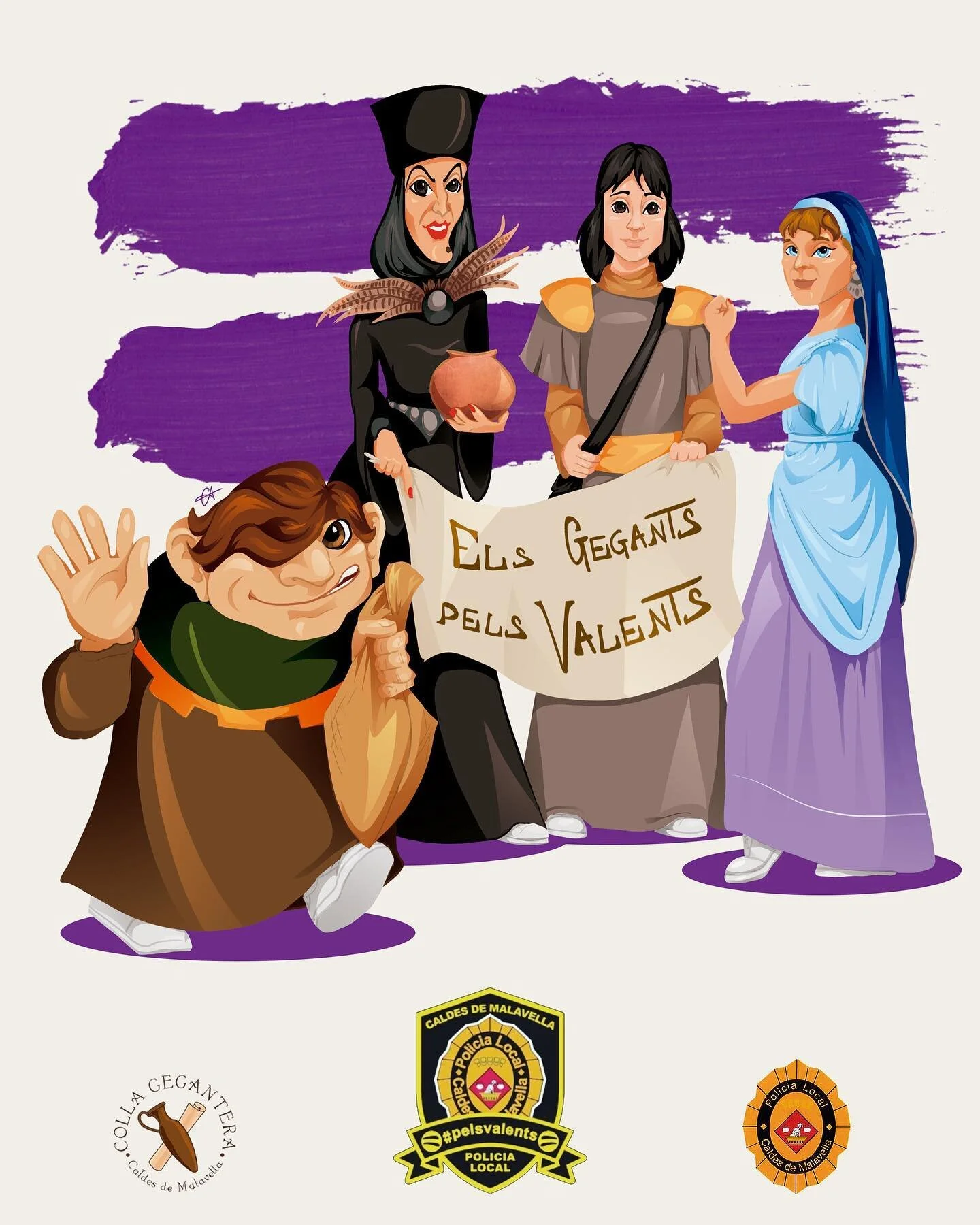✨ELS GEGANTS PELS VALENTS✨ Il&middot;lustraci&oacute; dels gegantons de Caldes de Malvella per donar suport a l&rsquo;iniciativa &lsquo;Pels Valents&rsquo; que realitza la policia local de Caldes de Malavella
&bull;

#talleraglà #illustració #ilust