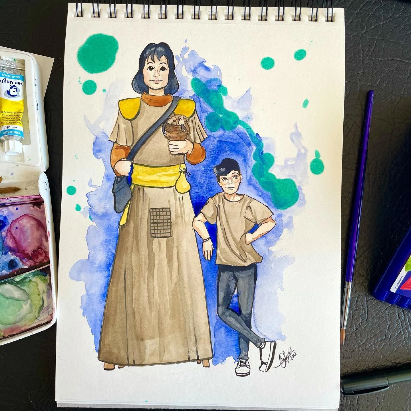 Regal d&rsquo;aniversari personalitzat &hearts;️
&bull;
Per molts anys @davidmqlmqz que gaudeixis de la il&middot;lustraci&oacute; ✨🖌
&bull;
#talleragl&agrave; #gegants #gegantscaldes #maurici #geganto #gegantons