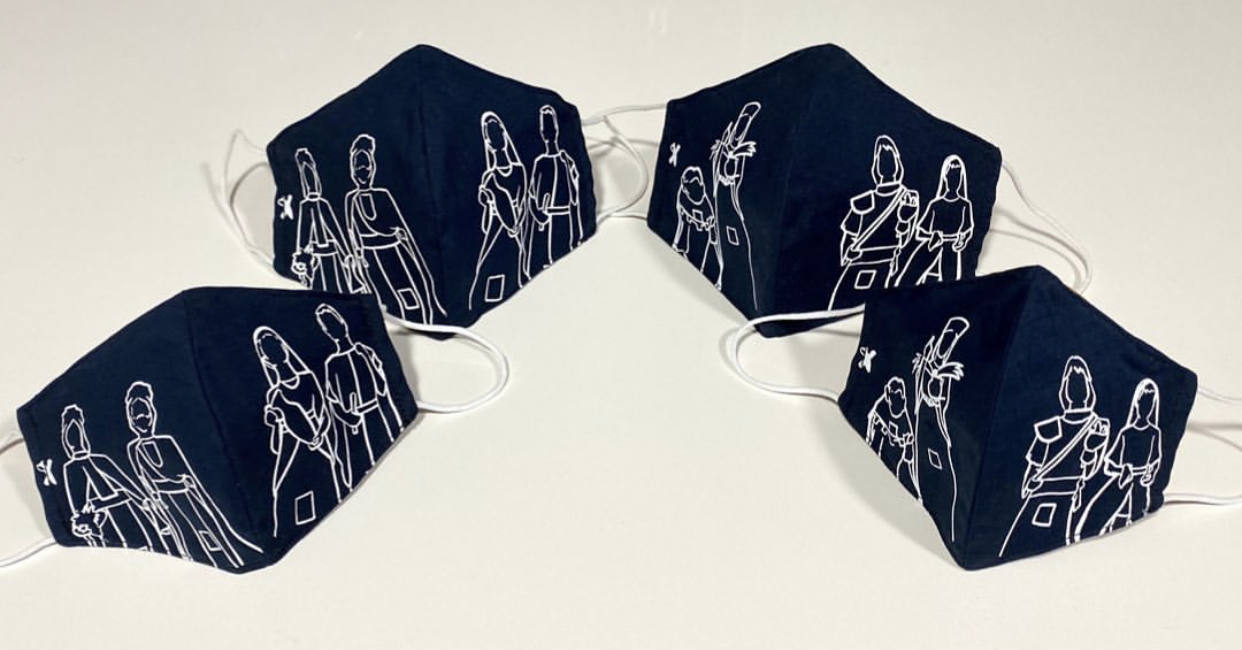 Siluetes dels gegants i gegantons de Caldes de Malavella per fer-ne mascaretes i un mural