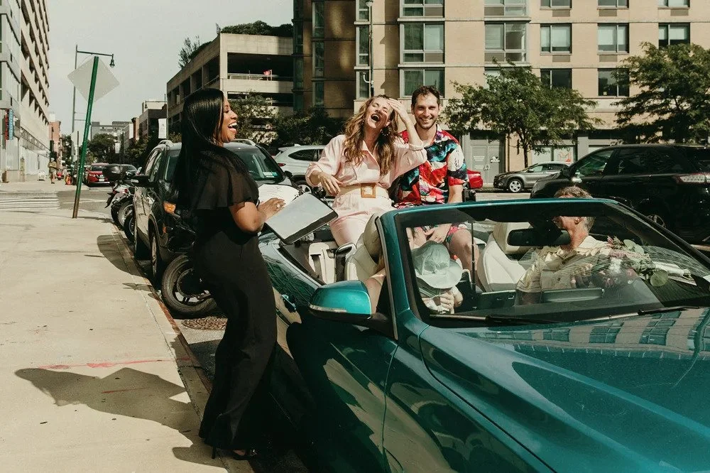 New Jersey elopement at Liberty State Park — Manhattan skyline backdrop with I Do Drive Thru USA from $500