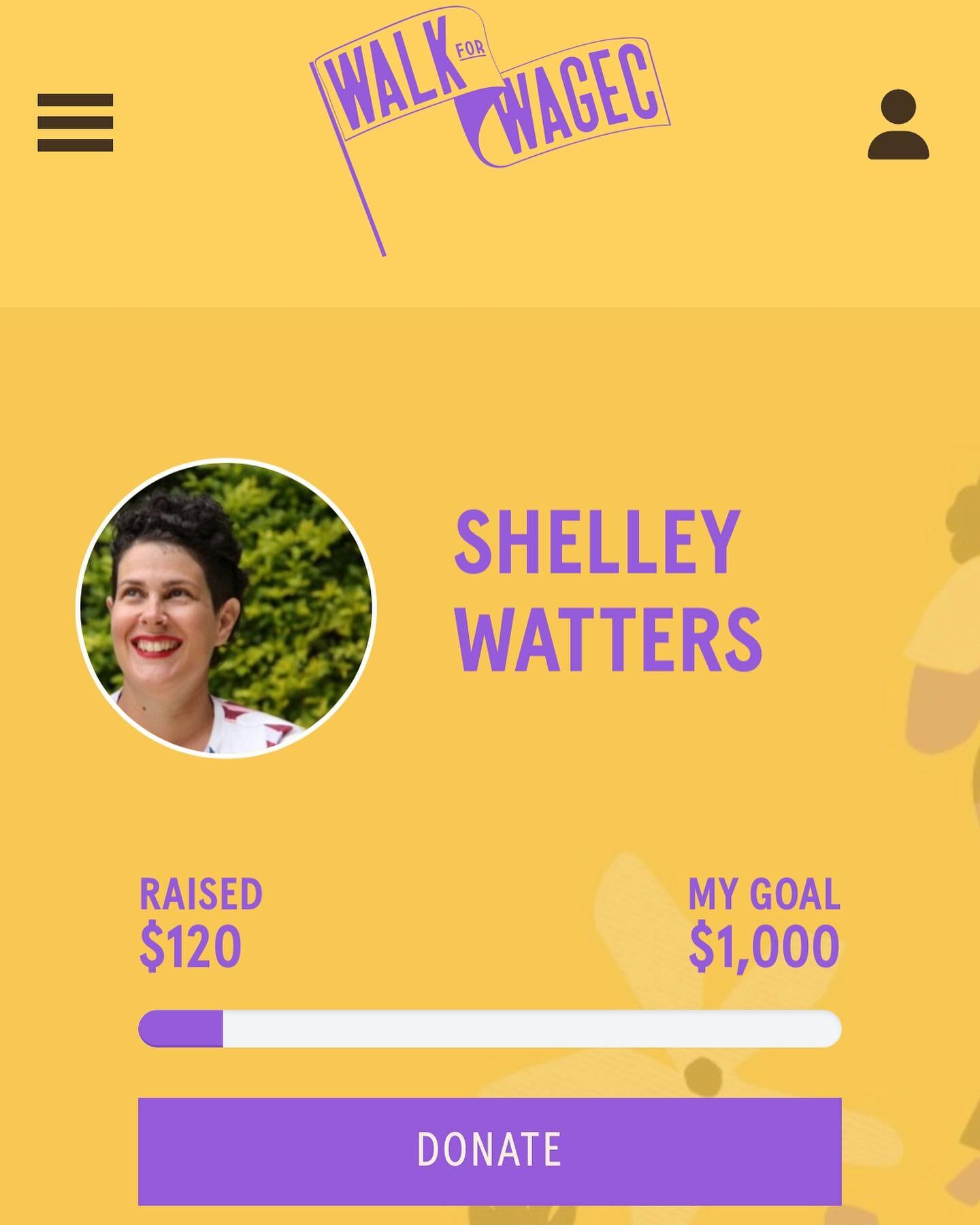 I am walking so women and children can walk away from violence. 

I&rsquo;m enraged about how many women experience violence and abuse.

Walk for WAGEC is the @womens.girls.emergency.centre important annual fundraiser and their target js $250k!

They