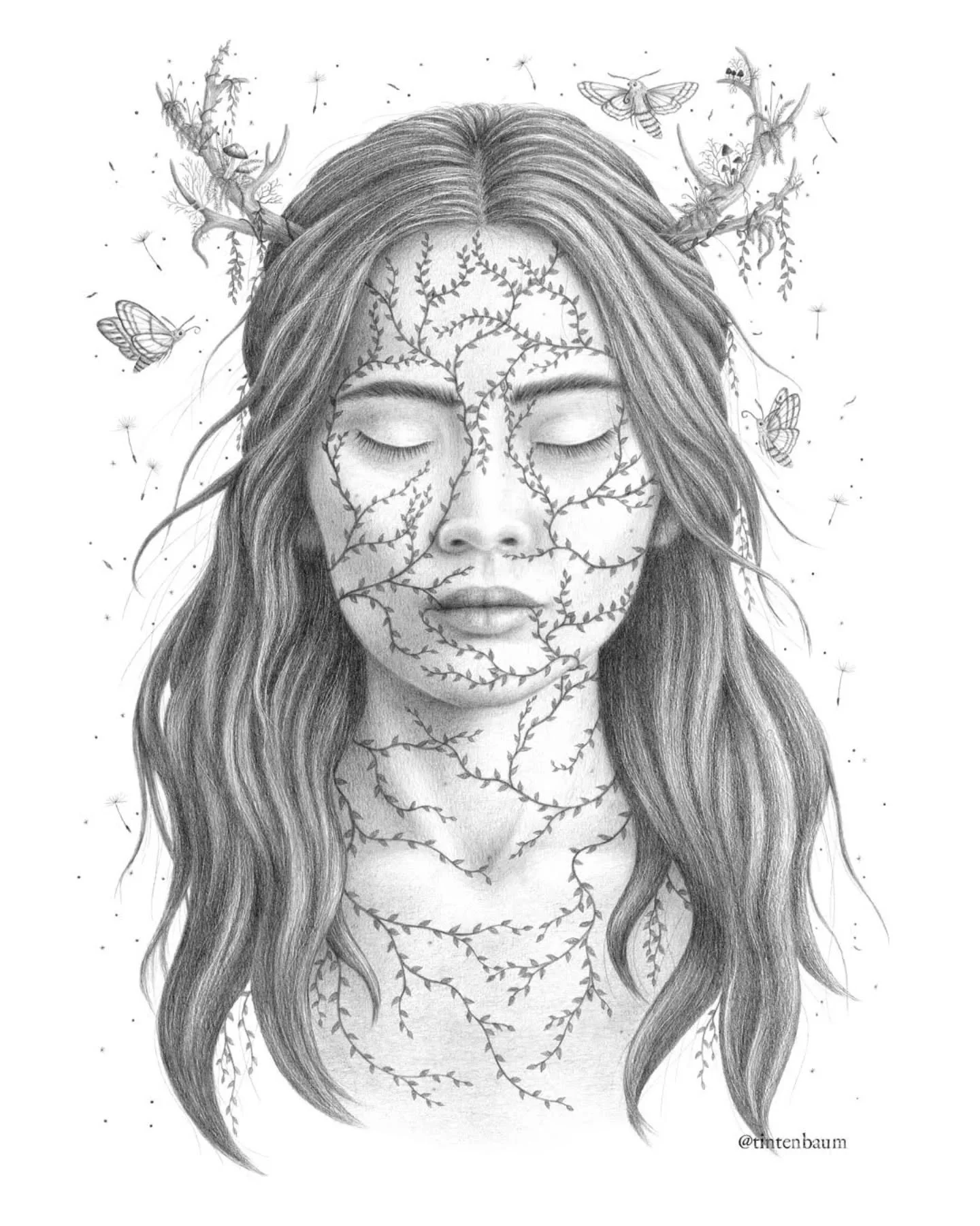 Repost of my graphite pencil drawing 'Gaia' from last September. This time without the animation and with close-ups of the horns. Swipe to see all the little details!
⠀⠀⠀⠀⠀⠀⠀⠀⠀
I'm currently working on a new large graphite portrait, and this one will