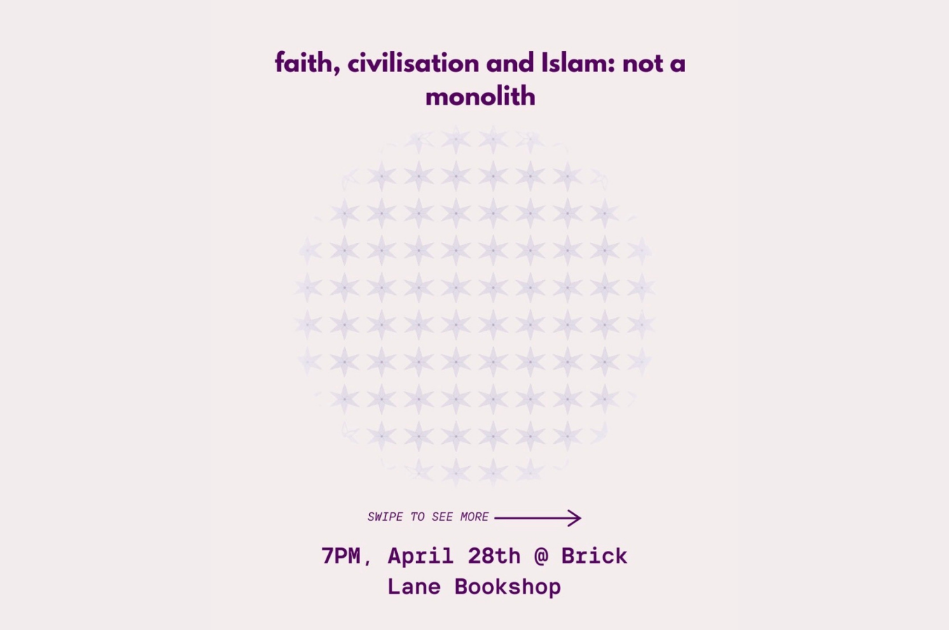 Tagore’s Salon – Faith, Civilisation, and Islam: Not a Monolith, with Saima Begum and Tharik Hussain 