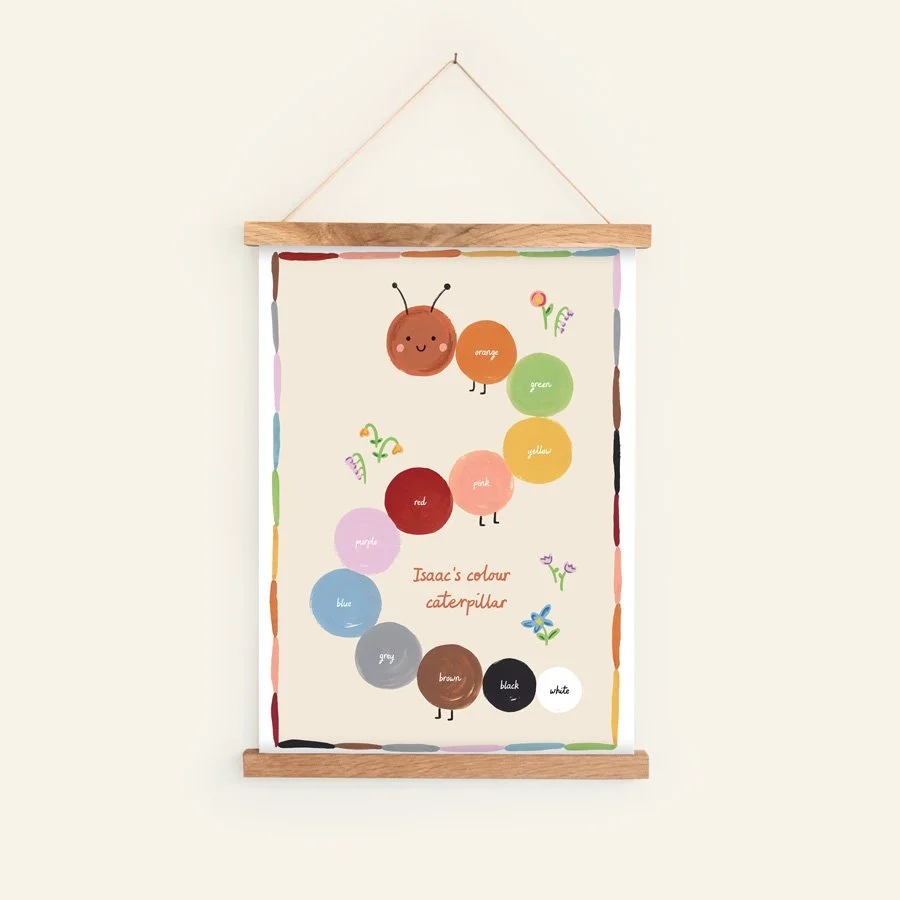 Colours Nursery Print with personalisation
