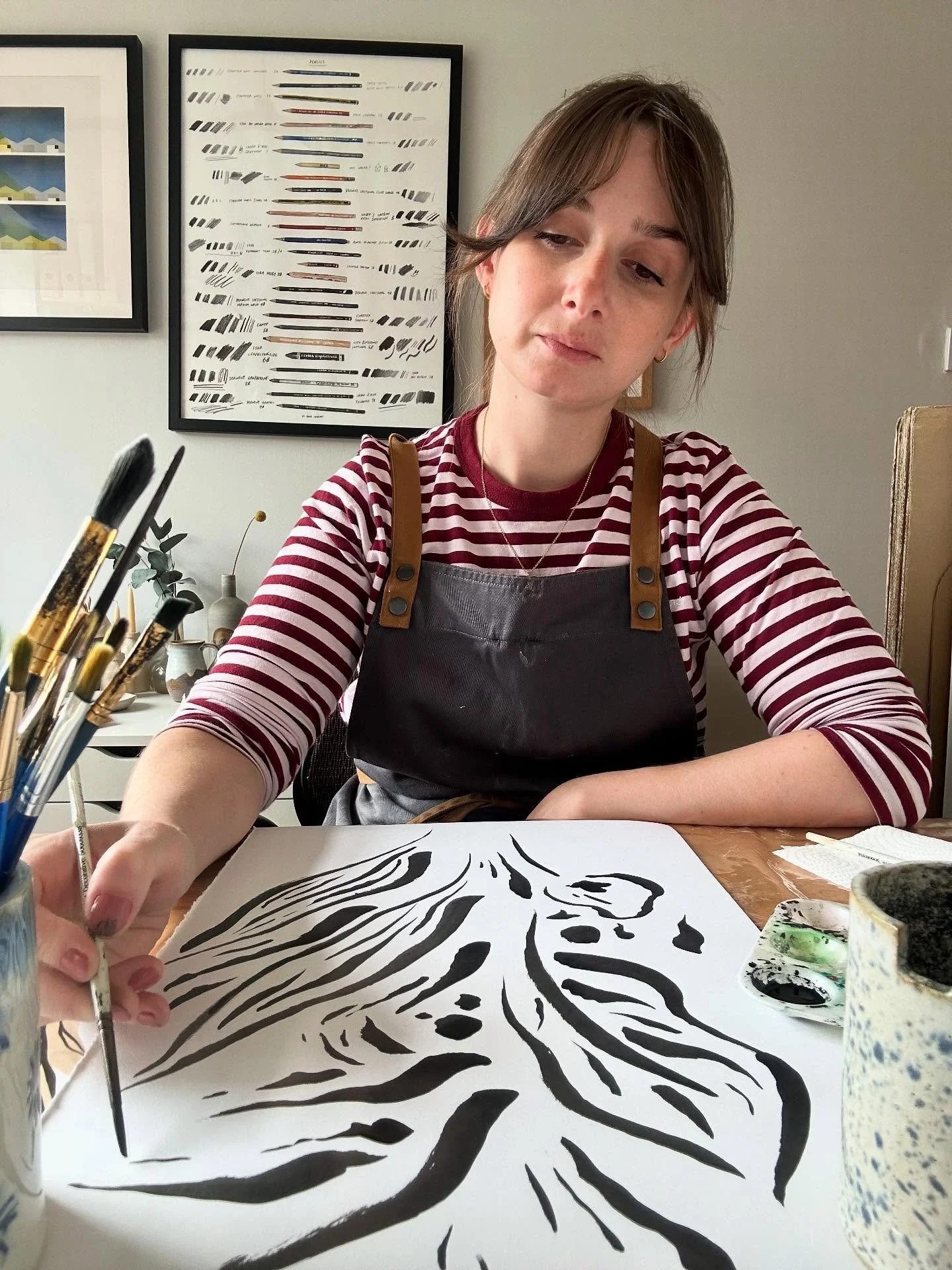 Everything I design and make starts out with one of my hand-painted artworks, it&rsquo;s such a joyful part of the process I really couldn&rsquo;t replace digitally. These collections of imperfect Indian ink paintings, experimental mono prints and ex