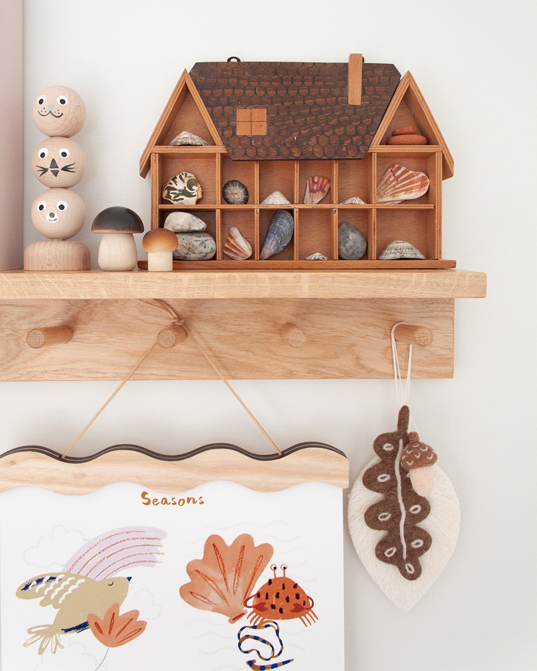 A house for treasures next to the seasons children's print