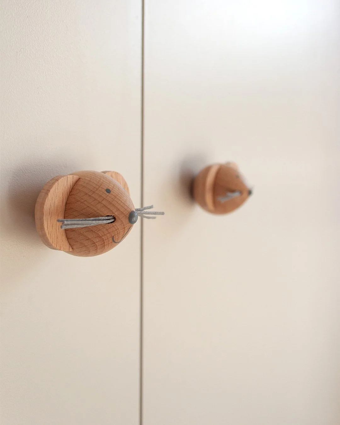 Mice wardrobe handles are cute whimsical nursery details
