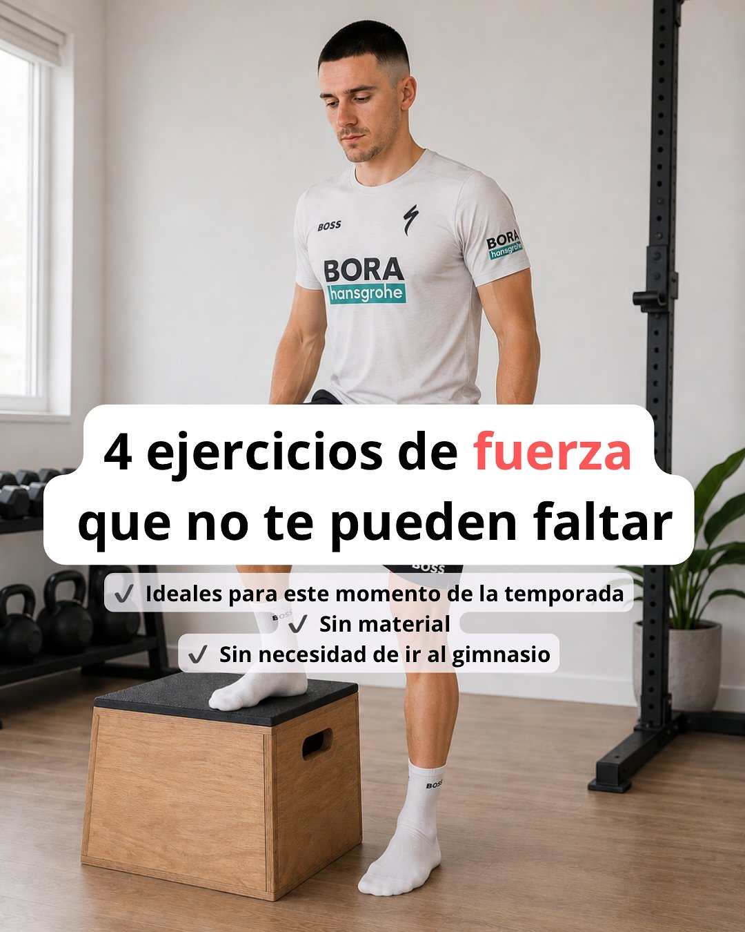 No me valen las excusas, sin gimnasio y en verano tambi&eacute;n se puede entrenar la fuerza 💪
Comenta &lsquo;ENTRENE&rsquo; si quieres saber las series, repeticiones, descansos, etc 😉