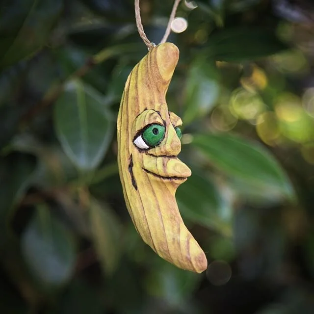 Enjoy this derpy creation. Had some spare Sugi Pine sitting around, so I drew on it an started carving away. Added some hemp cord to complete the aesthetic of this little dude. We&rsquo;ll call the color on this &ldquo;Nanner Wash&rdquo; or something