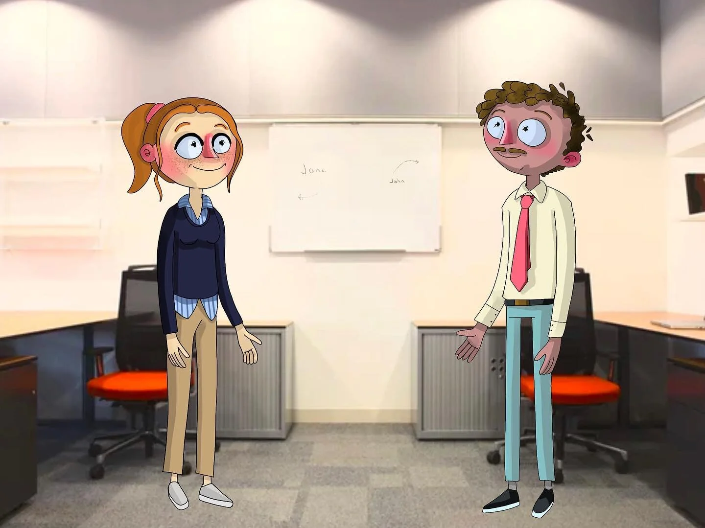 John and Jane from corporate 

.
.
.
.
.
.
#art #digitalart #character #characterdesign #digitalillustration #characterillustration #ipadart #procreate  #disney #painting #portrait #artcollective #artoftheday #funnyart #happyart #design #comic #chara