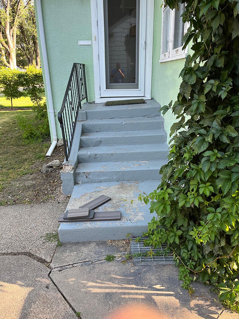 Original concrete stairs