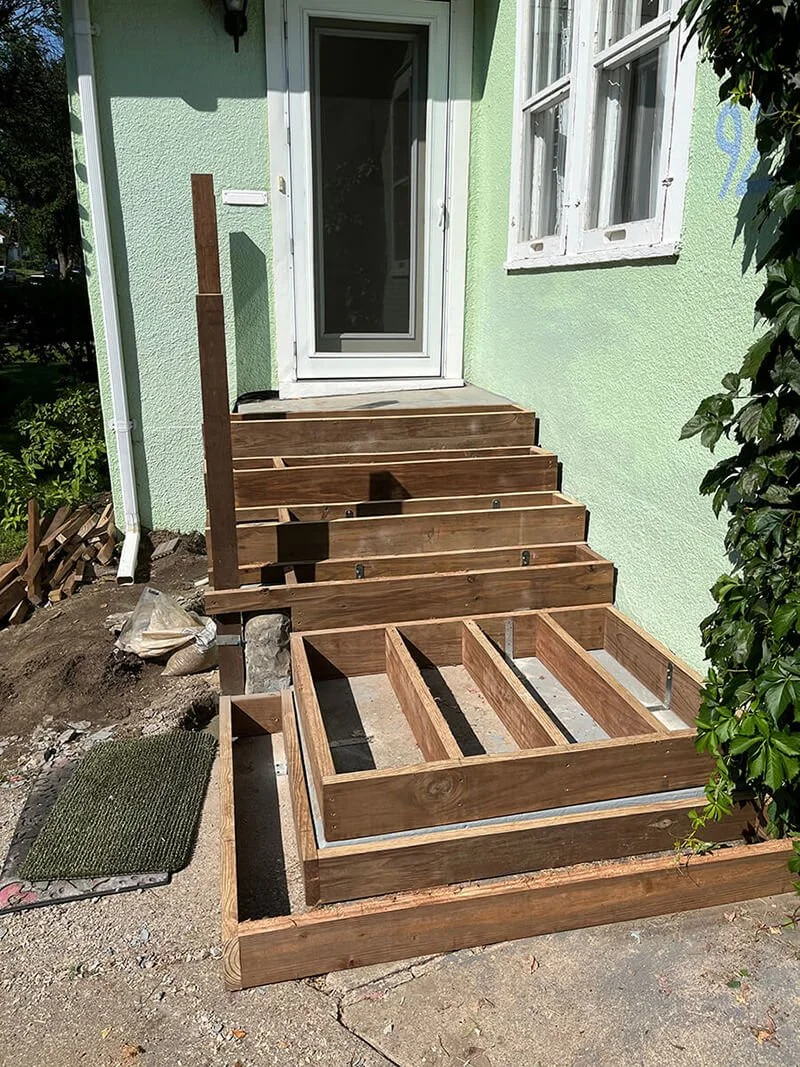Pressure-treated deck framing