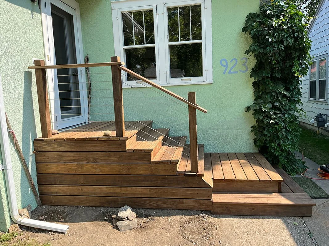 New pressure-treated deck