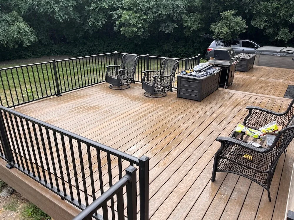 Trex composite deck and aluminum railing in Bismarck