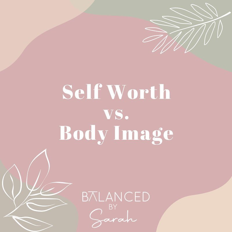 had a conversation yesterday about BODY IMAGE. which is a reallllly important topic when talking about making peace with food. it stemmed from a client feeling her self worth could be tied to outer appearance/body.⁣
⁣
body image is fluuuuiiiidddd. It