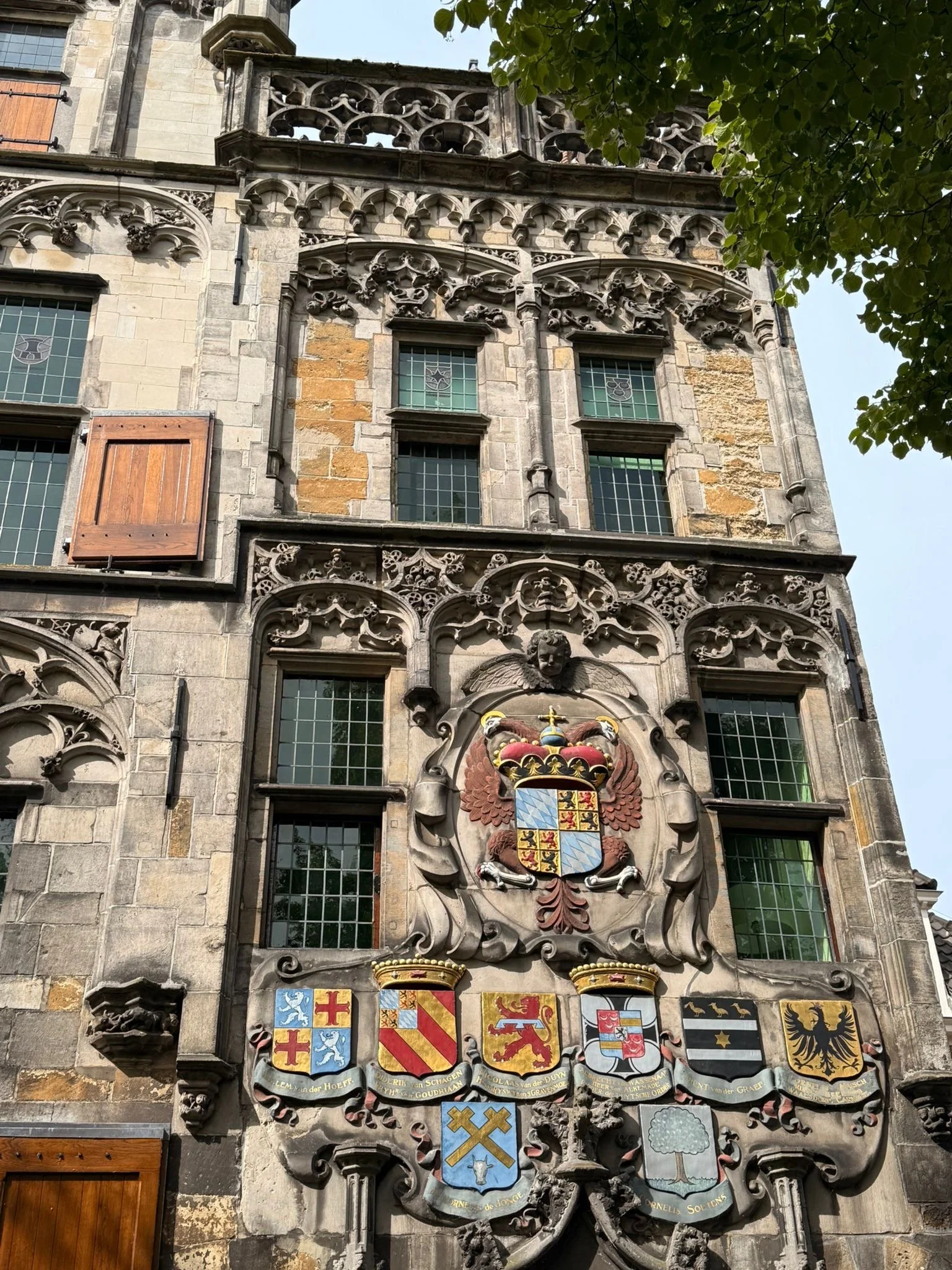 Delft: city hall from the 17th century close up