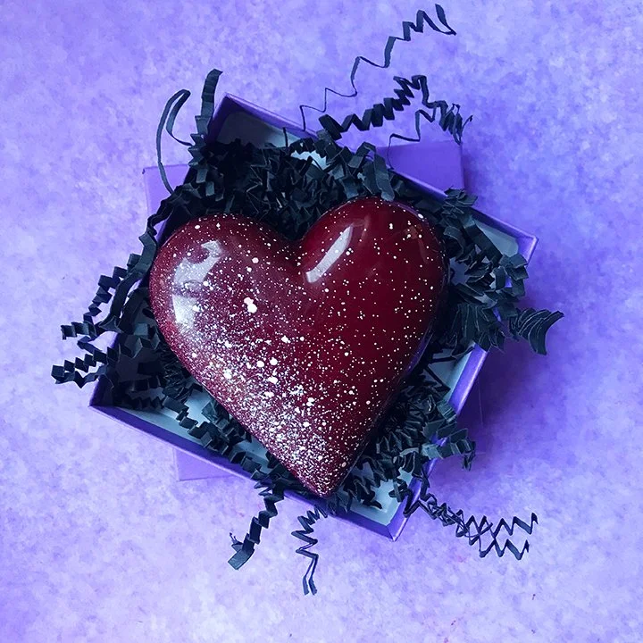 Victoria Sponge Heart — Bittersweet Violet