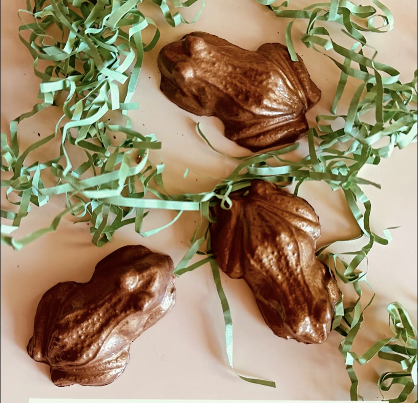 Irish Frogs: chocolate, Irish whiskey caramel and Guinness brownie