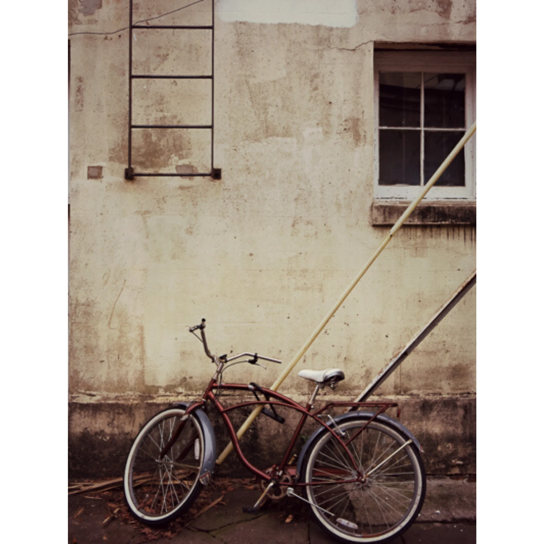Bicycles on Street Savannah Georgia Vertical | Vintage Travel Stock Photo – 0035542
