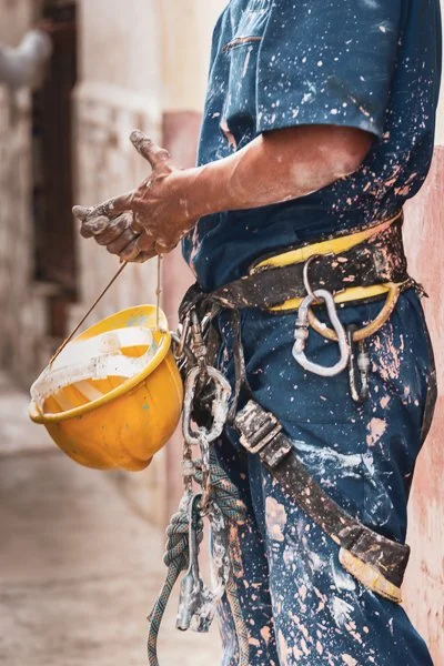 Construction Worker Standing on Job Site, Vertical | Stock Photo – 0031953