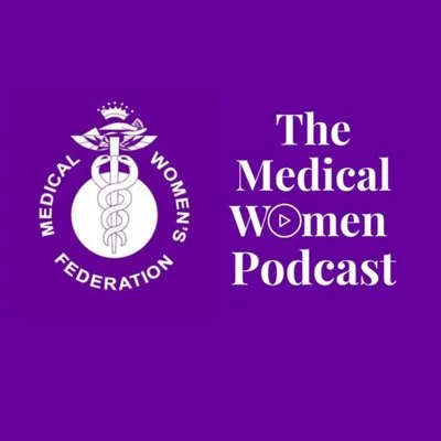 The logo of The Medical Women's Federation Podcast