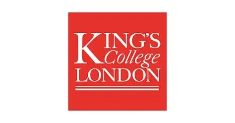 King's College London logo with red background and white text.
