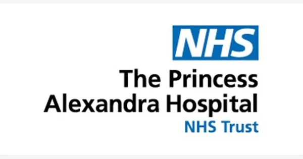 Logo and text for The Princess Alexandra Hospital, part of NHS Trust.