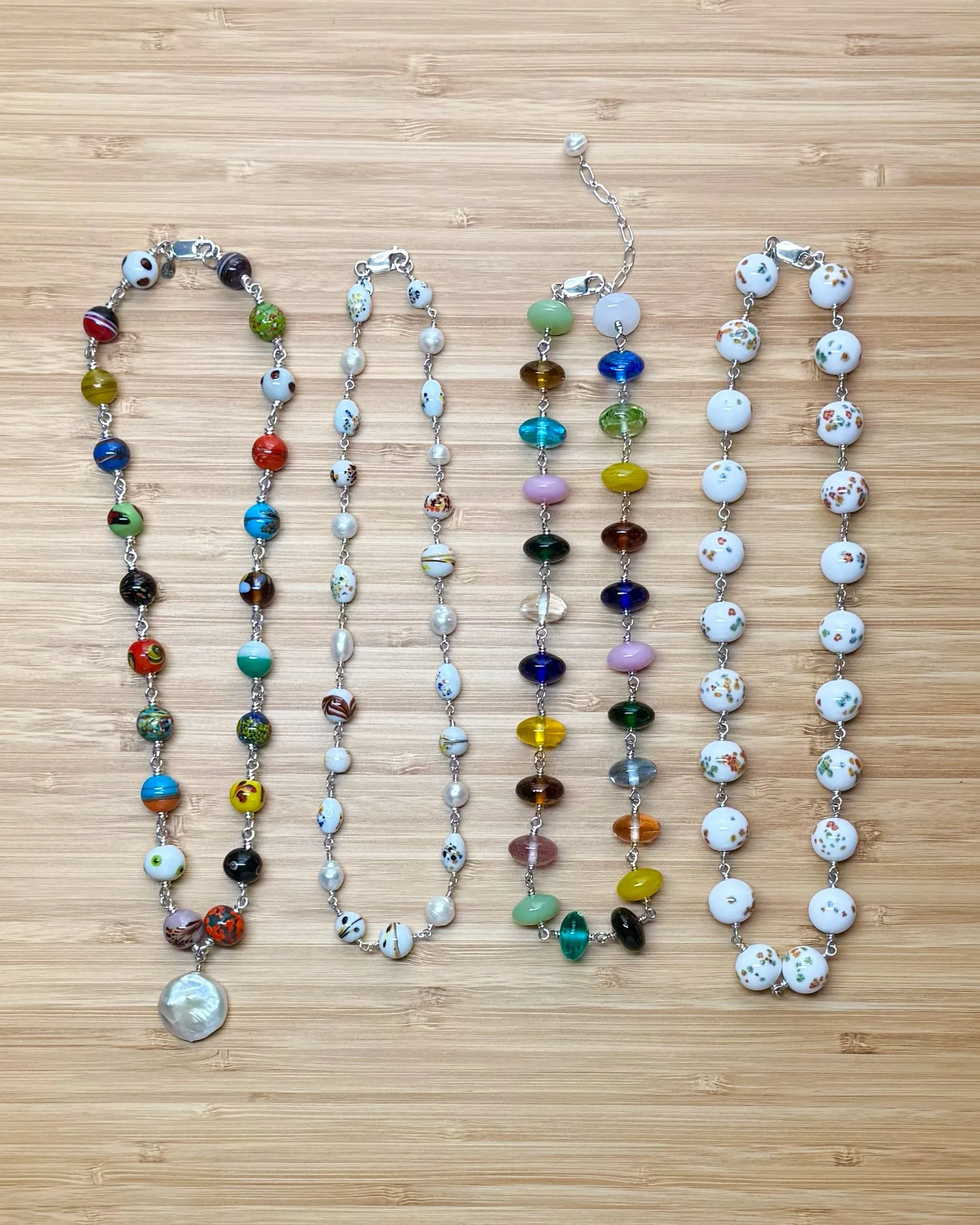 glass necklaces // sample sale
