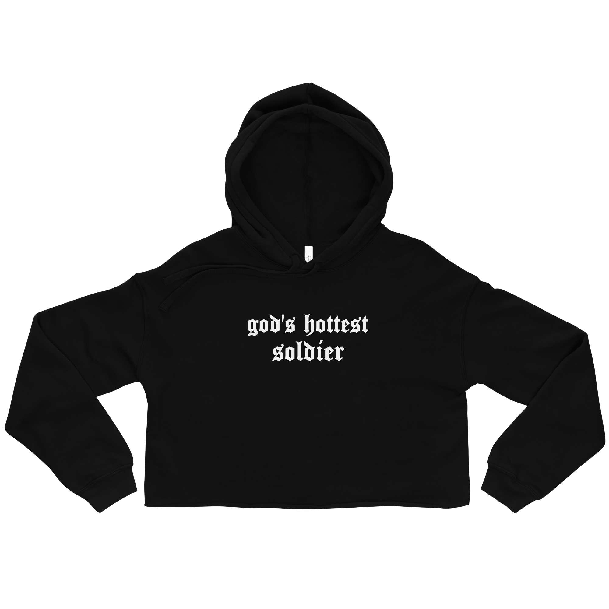 GOD'S HOTTEST SOLDIER CROPPED HOODIE