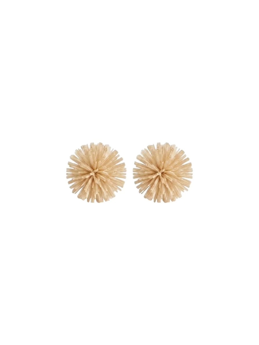 The Raffia Effect Ear Clips (12 Color Options)