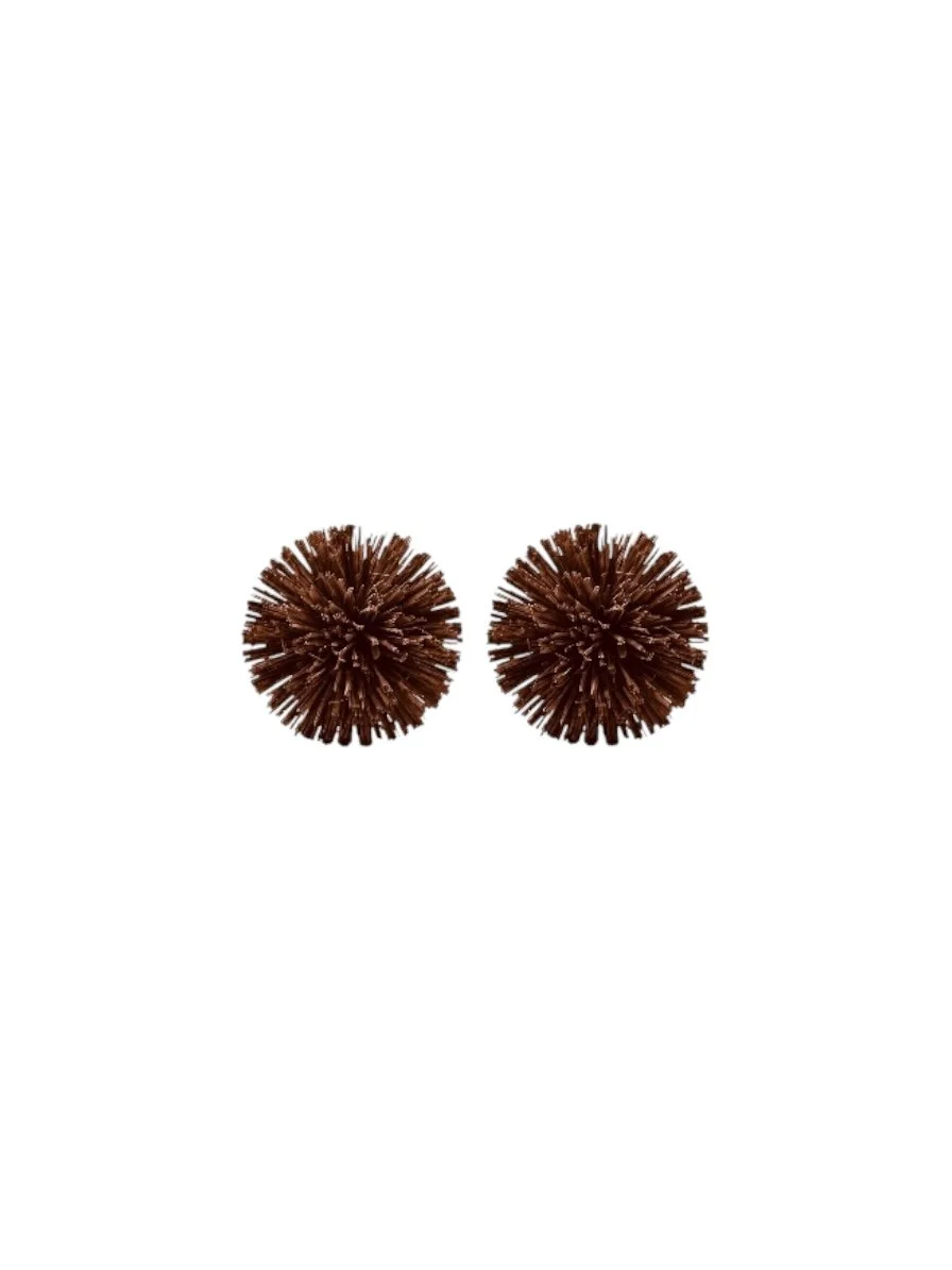 The Raffia Effect Ear Clips( Midnight Expresso)