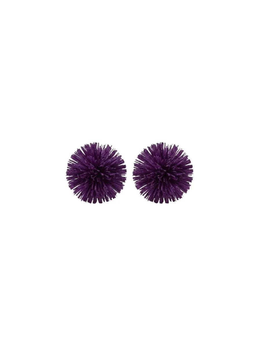 The Raffia Effect Ear Clips (Deep Purple)